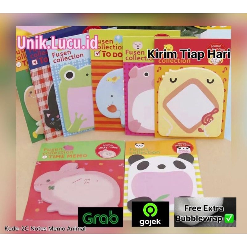 

Sticky Notes Memo Animal / 2C / Kertas Memo Karakter / Stationary
