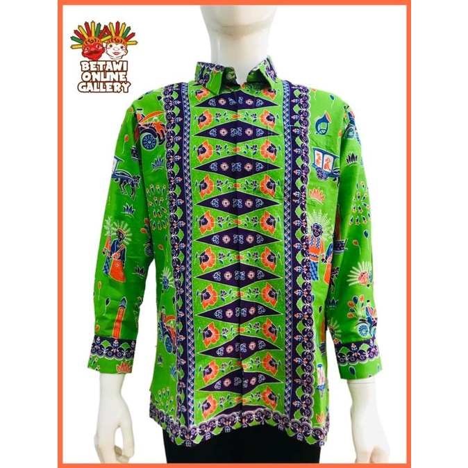 Promo Kemeja Batik Betawi Pria Lengan Panjang