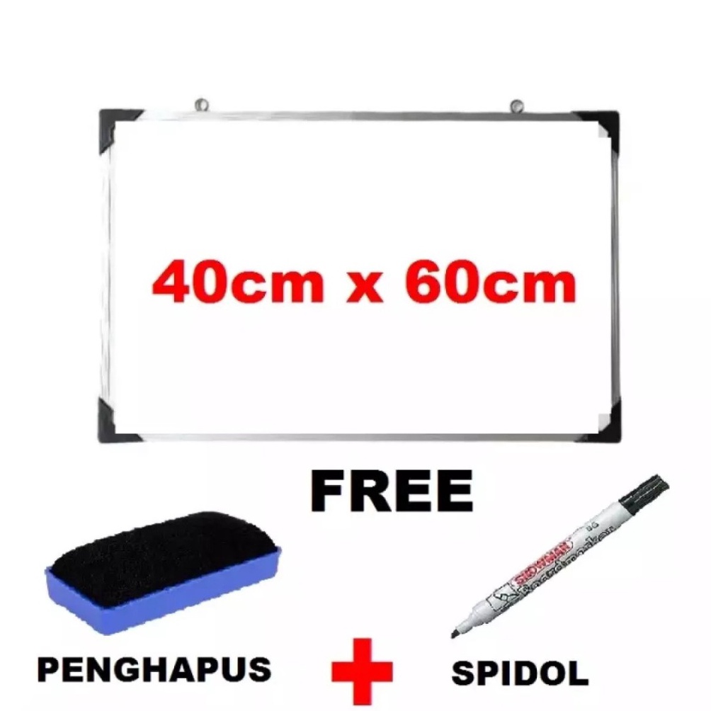 

1.1 Brand Papan Tulis Whiteboard 40x60 Free Spidol Dan Penghapus Bingkai Aluminium
