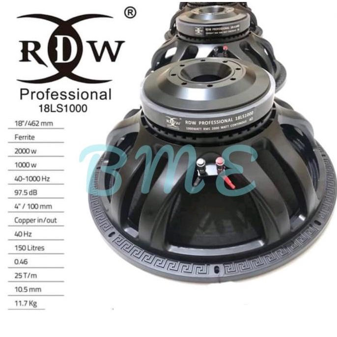 SPEAKER RDW 18LS1000/18 LS1000 18 INCH KOMPONEN SPEAKER BARU