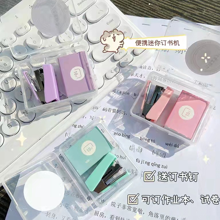 

Promo Hari Ini" stapler #10 &staple cute set Stapler Mini Set Staples Perlengkapan Kantor Mengikat Logam Kreatif