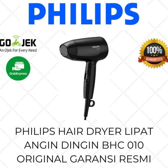 NEW Philips Hair Dryer Lipat Mini BHC 010 Pengering Rambut Kecil Low Watt