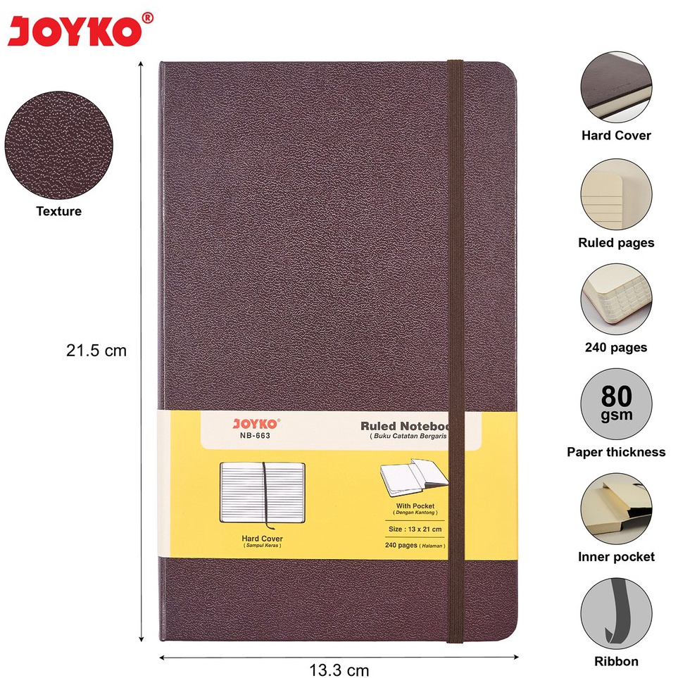 

[ART. T34J] JOYKO NOTEBOOK A5 AGENDA DIARY RULED 240 PAGES / BUKU CATATAN AGENDA JURNAL GARIS A5 JOYKO TEBAL MURAH BERKUALITAS NB-663