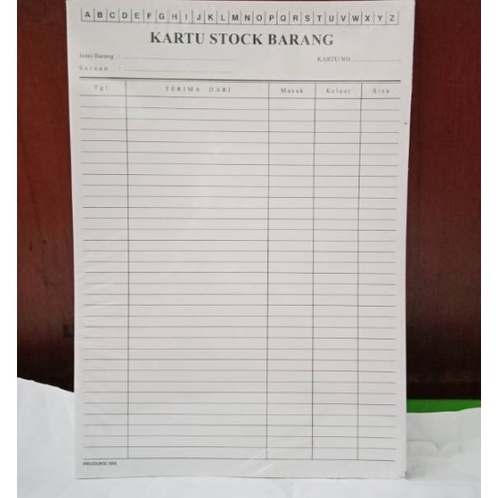 

4.4 BRANDS FESTIVAL kartu stok barang / Stock Card Kecil ( Isi 100 Lembar )