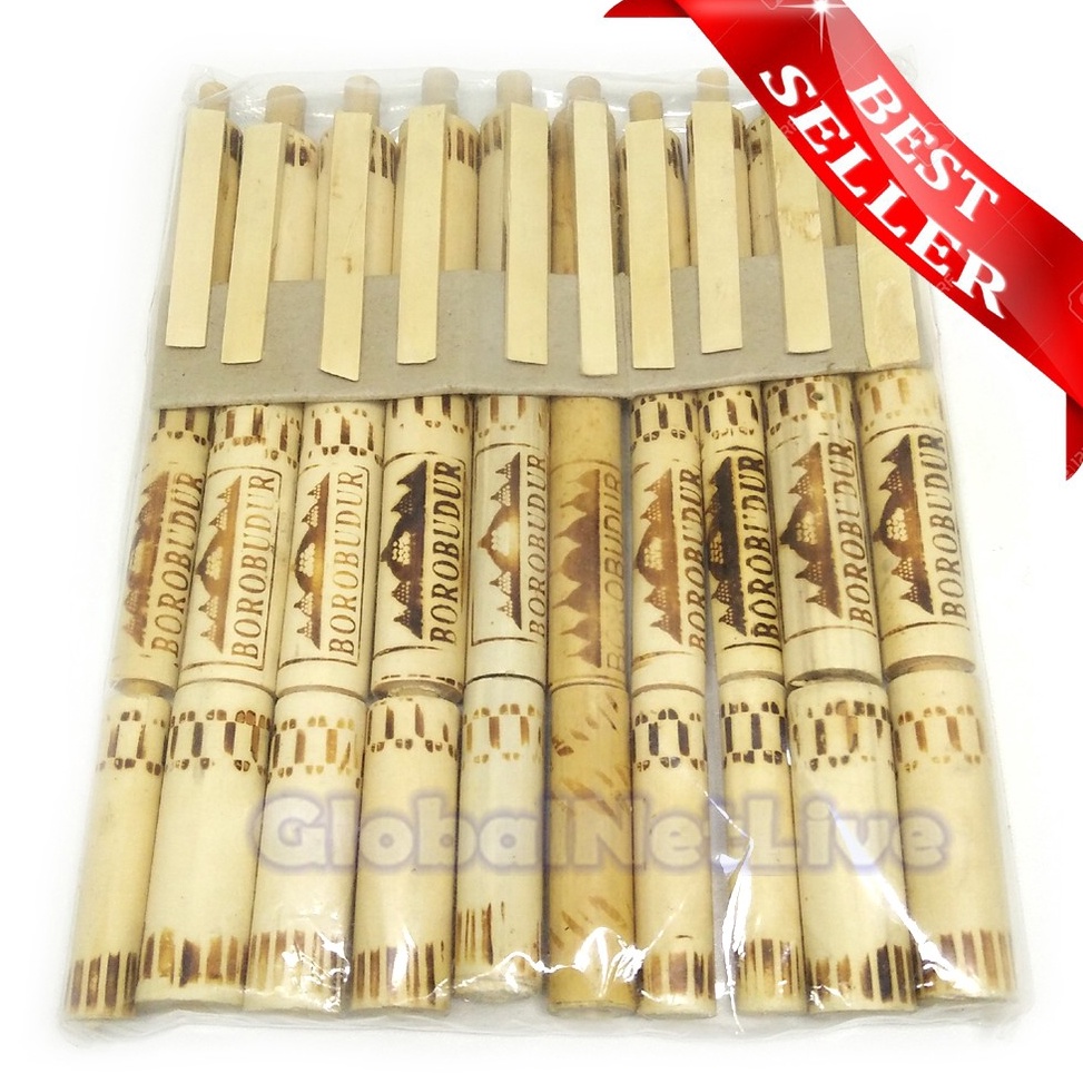 

➩ Satu Kodi - 20 pcs Pulpen Bambu suvenir tradisonal khas ➻Produk Keren