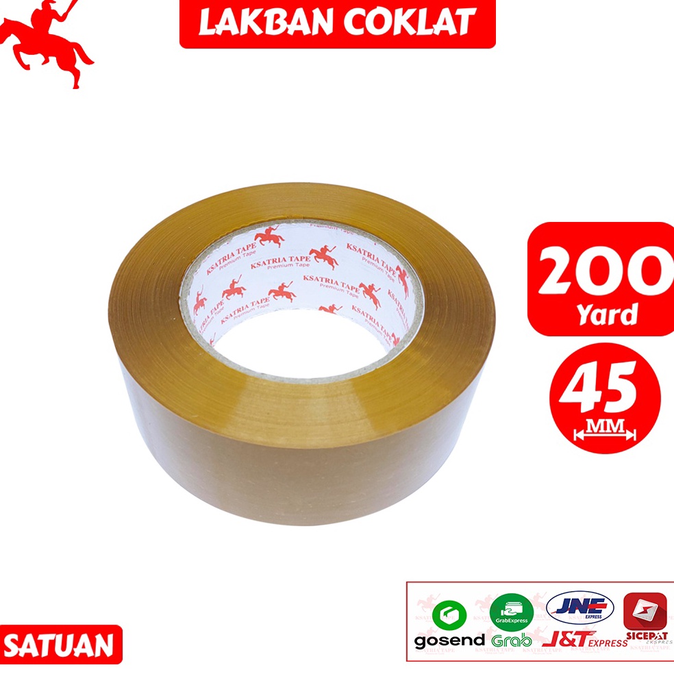 

Promo 10.10 Lakban OPP Tape / Lakban Coklat KSATRIA Tape 200 Yard