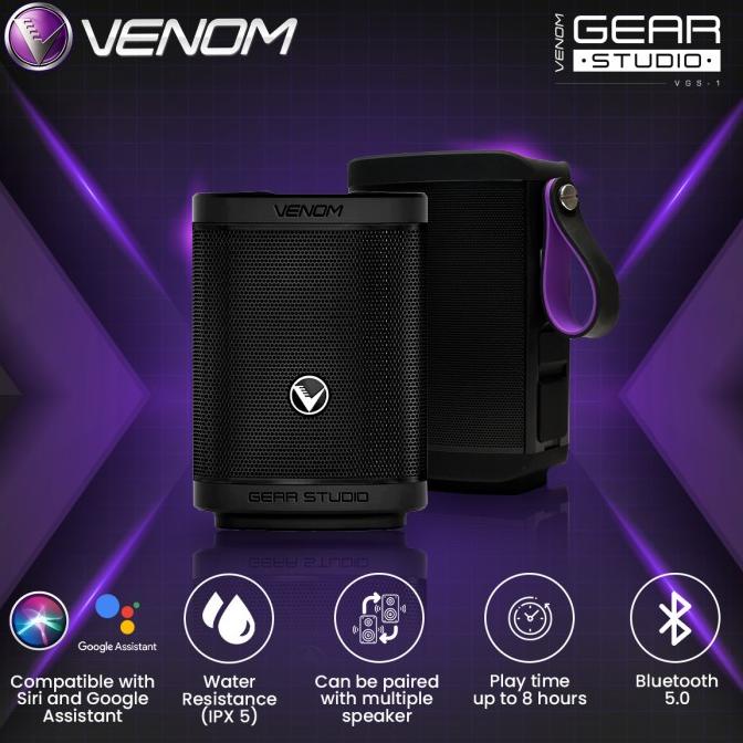 Venom Gear Studio VGS 1 Black Edition Bluetooth Speaker Ultra Bass