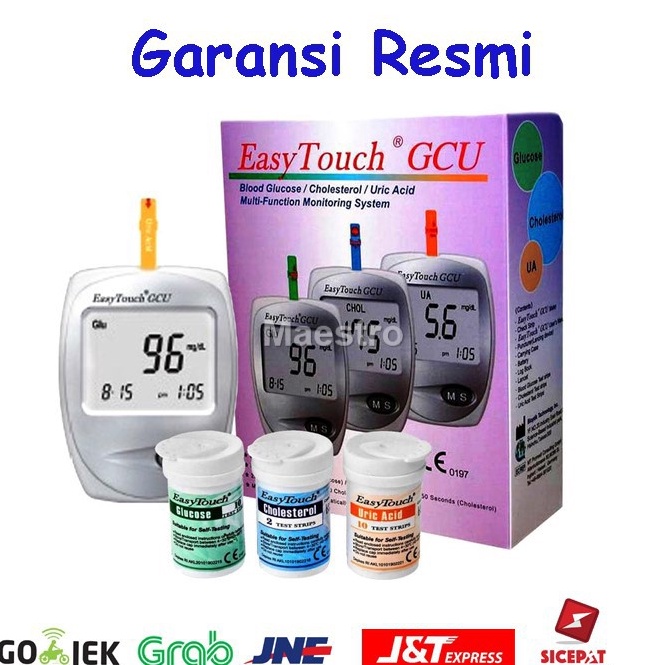 Terbaik.. Easy Touch GCU Alat Cek Tes Gula Darah Kolesterol Asam Urat 3 in 1