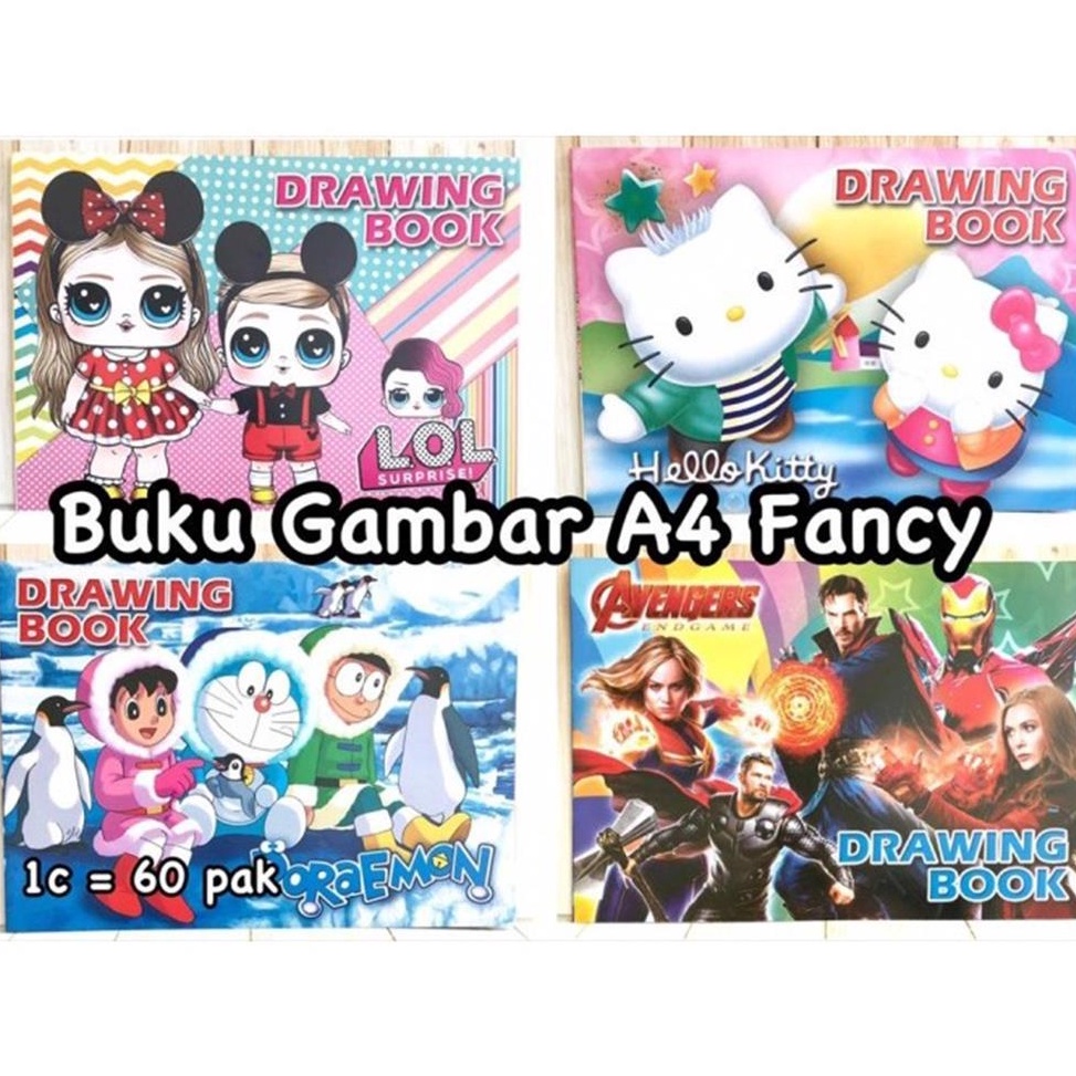 

G0B [PAM] (10 pcs) Buku gambar fancy A4 (1 pak isi 10 pcs) ☍Laris