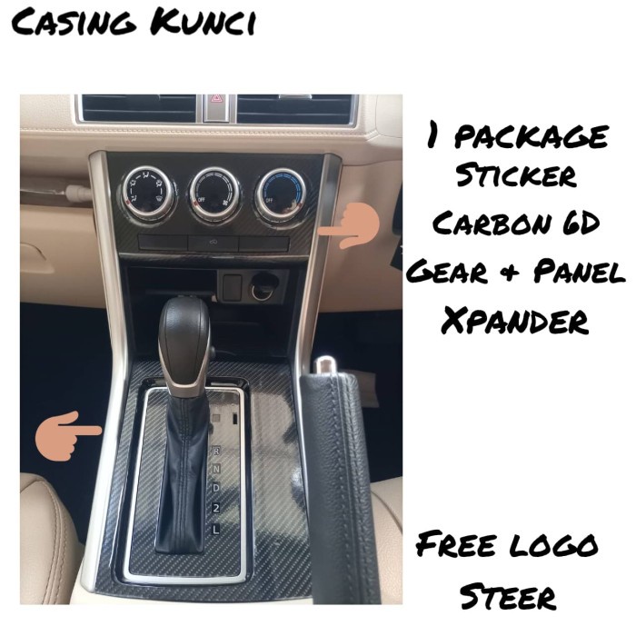Termurah Sticker Carbon 6D xpander cross livina stiker Gear automatic AC panel Best Seller