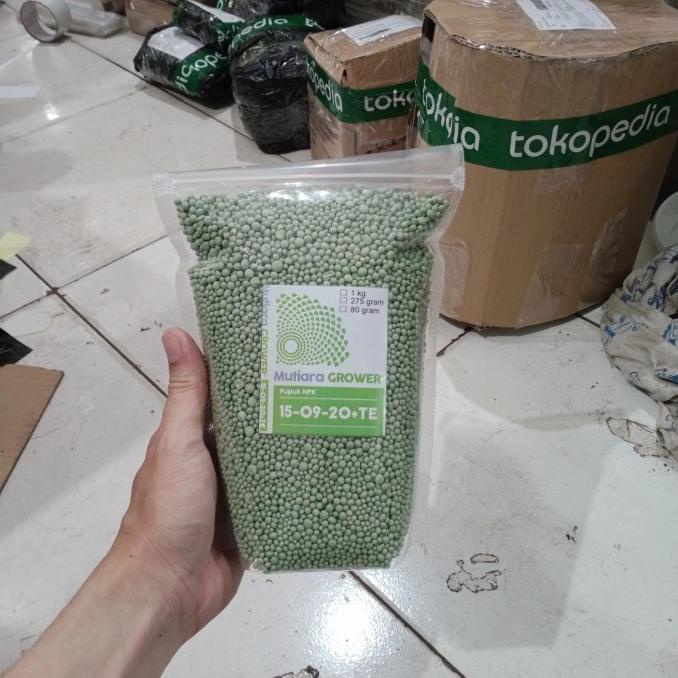 *$*$*$*$] Pupuk NPK Mutiara Grower 1 kg, Pupuk NPK Hijau, Pupuk NPK 15-09-20