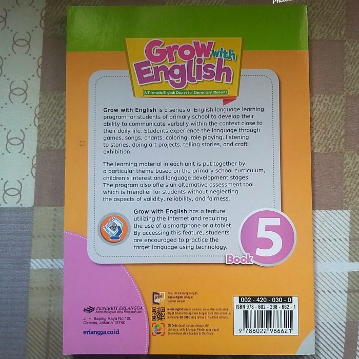 

NEW BUKU BAHASA INGGRIS GROW WITH ENGLISH REVISI SD MI KELAS 5 ERLANGGA