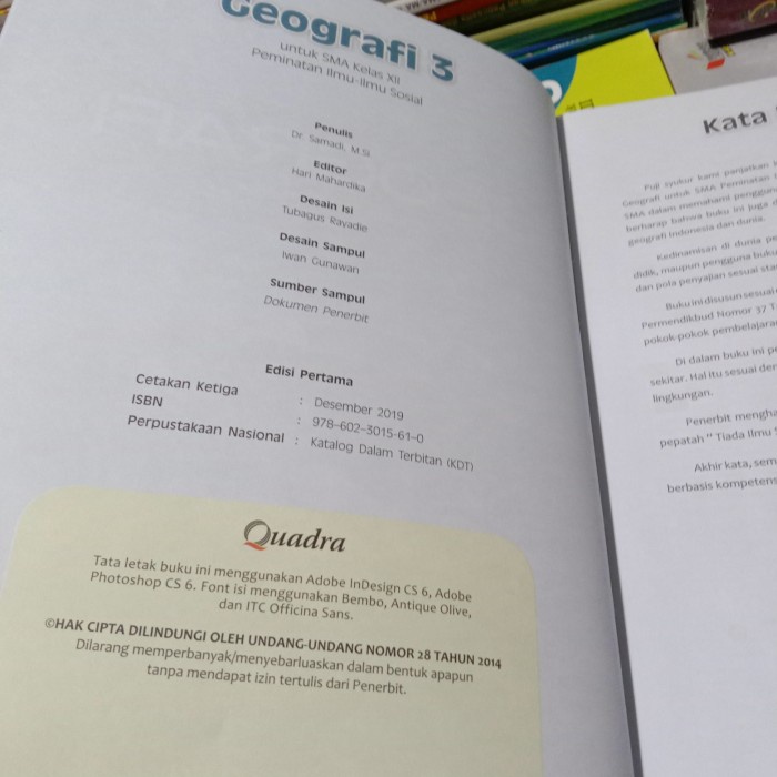DISKON SPESIAL ORIGINAL GEOGRAFI PEMINATAN SMA KELAS 12 K13 REVISI 2016 QUADRA TERLARIS