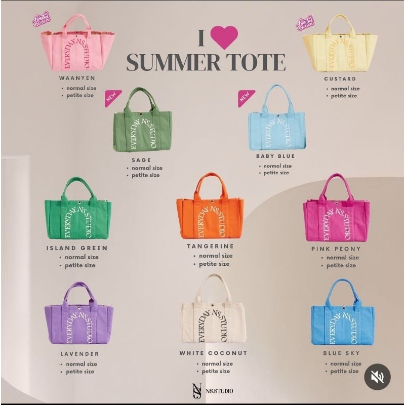 [NEW ARRIVALS] BEST PRODUCT [ORI NEW] NS Studio Petite Summer Tote - Small READY STOCK