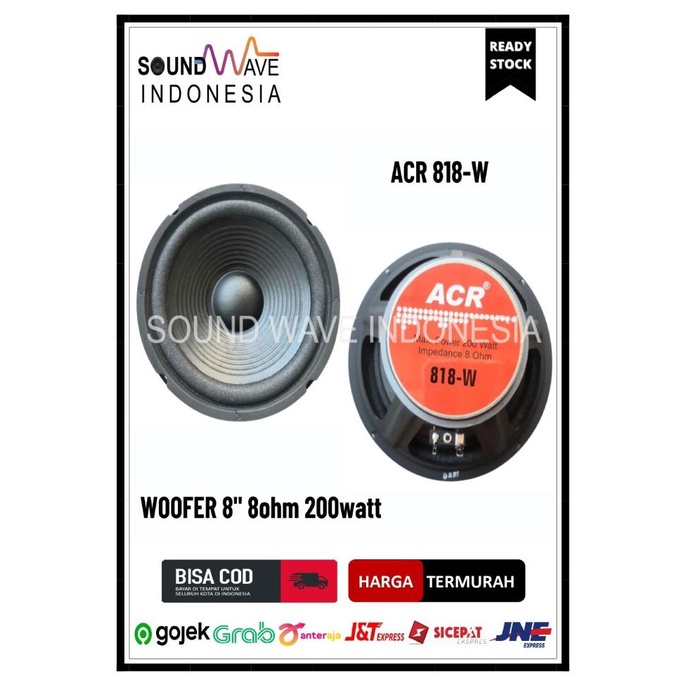 SPEAKER ACR 8 INCH 818-W WOOFER 8OHM 200WATT