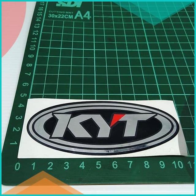 

Cutting Sticker Logo Helm KYT Chrome Silver 10x4cm 20JVLZ3 perkakas
