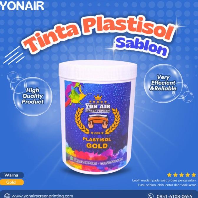 

Alat Tinta Plastisol Gold Distro Clothing 1kg Tinta Sablon Plastisol Gold Baru|Kode 1035