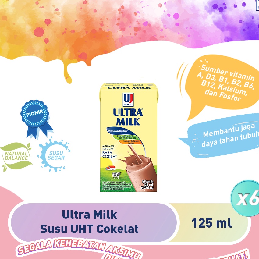 

✨SHOPEE MALL✨ Ultra Milk Susu UHT Cokelat 125ml [Paket isi 6pcs] serbuuu !