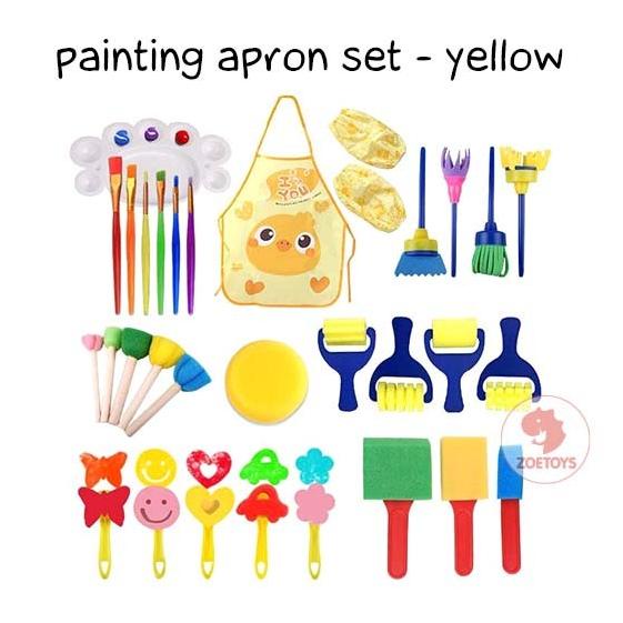 

Alat Shukaku Painting Apron Set | Kids Painting Kit Peralatan Melukis Anak Baru|Kode 1155