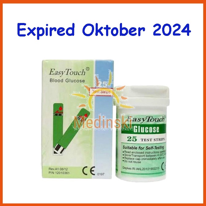Big Sale.. Easy Touch Strip Tes Cek Gula Darah Isi 25 Stik Gds Glucose EasyTouch