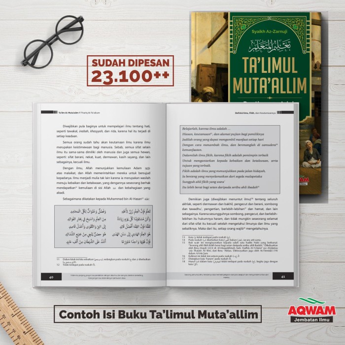 

PR0M0 Buku Kitab Talimul Mutaallim Talim Mutaalim dan Terjemah Ayyuhal Walad