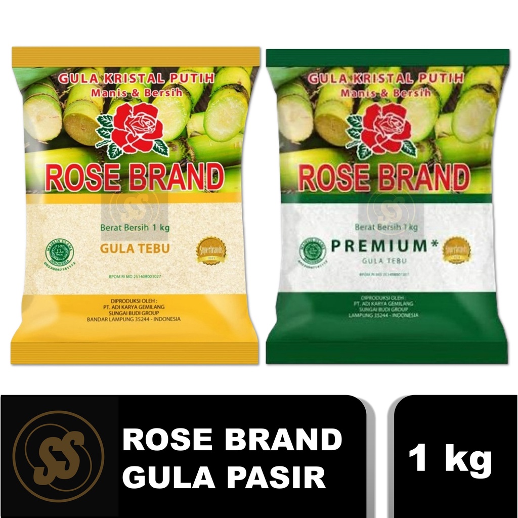 Gula Pasir Rose Brand Premium 1kg - Gula Pasir Putih Premium CO waktu Live 50% - alva_store09