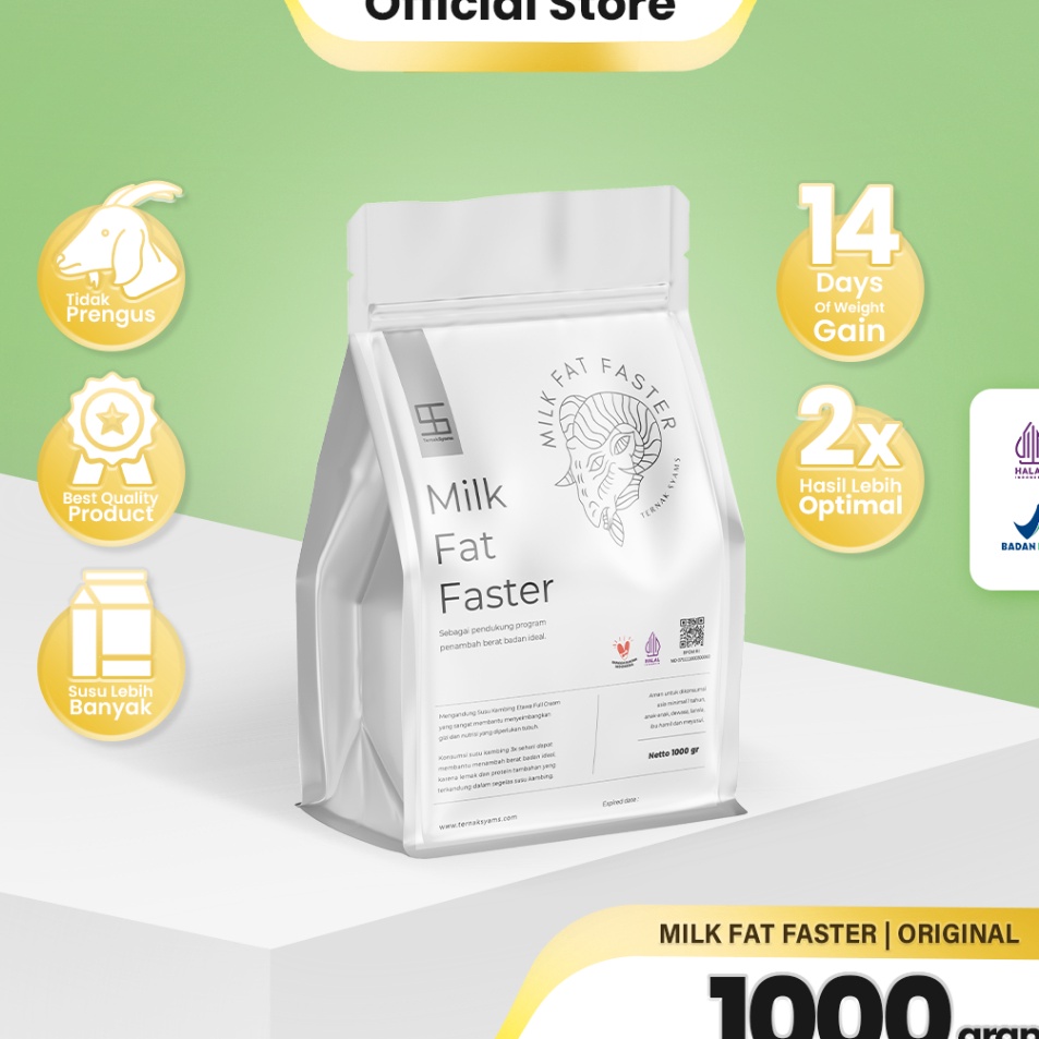 

Terbaik Ternak Syams - Premium Susu Penggemuk Penambah Kenaikan Berat Badan Ideal Varian Kambing Etawa Full Cream 1000 gram 1 Kg | Milk Fat Faster Organik Suplemen Vitamin Makanan minuman Obat Kapsul Aman Asli Original BPOM HALAL LPPOM weight gain serbuuu