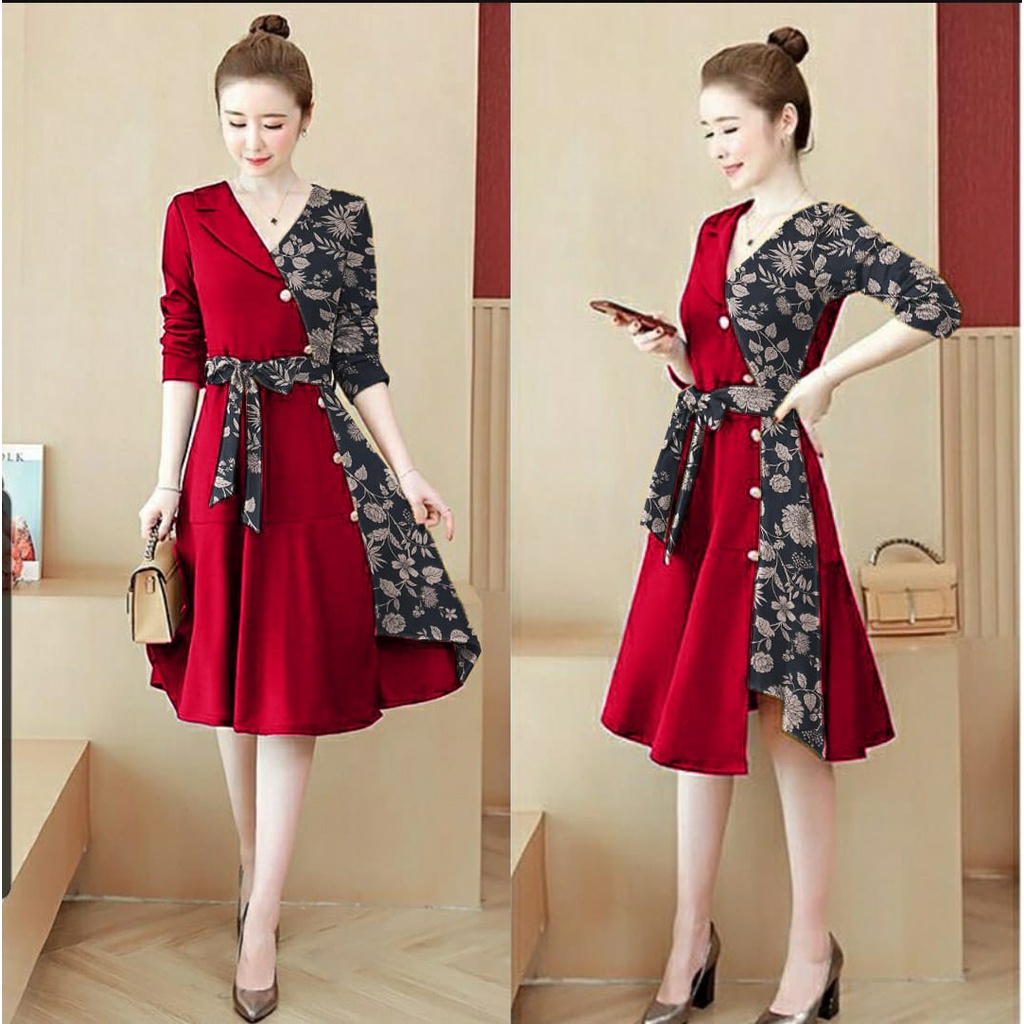 Dres Pendek Wanita Terbaru 2023 Korea Style Seksi Baju Kondangan Rok Mini Premium Korean Pakaian Unt