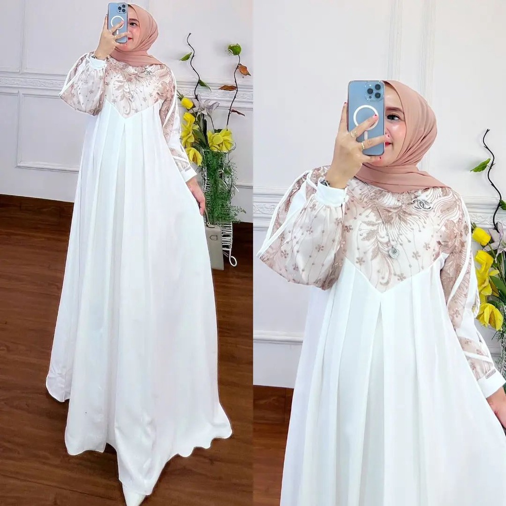 Gamis Wanita Dewasa Terbaru 2023 Viral Remaja Aesthetic Games Pengajian Elegan Games2023 Syari Hitam