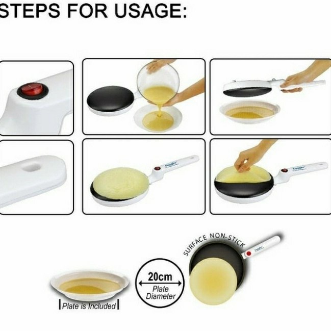 Fry Pan Maker Pan Electric Pizza Crepes Pancake