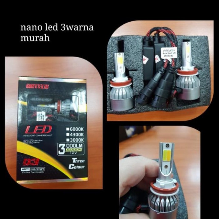 ✨New Bohlam Led Turbo Mobil/Bohlam Led Mobil H 11Hb4Hb3Dsb 3 Warna Limited