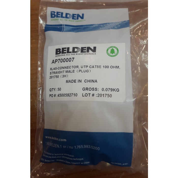 Terlaris Konektor Rj45 Belden Cat 5E / Rj 45 Belden / Belden Cat5