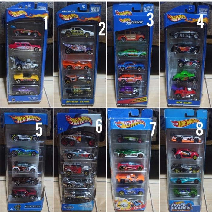 Promo Hot Wheels Mobil Diecast Gift Pack Hotwheels Isi 5 Bh Terbaru