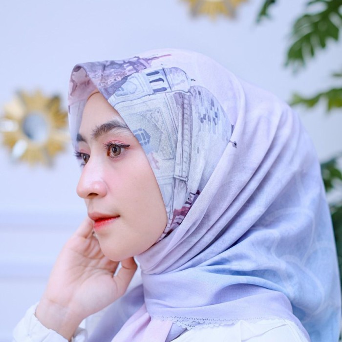 [Original] Hijab Segi Empat / Masterpiece Baby Blue / Voal Ultrafine / Jilbab Terbaru