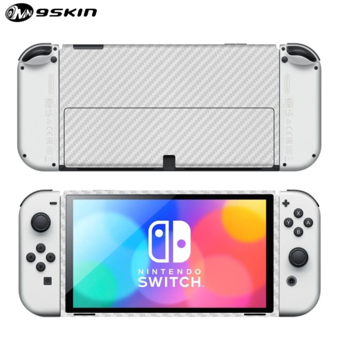 ✅Original Garskin Nintendo Switch Oled 3M White Carbon Lcd Panel Terbatas