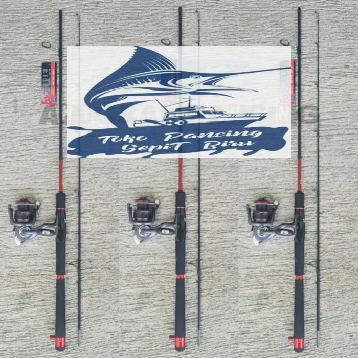 [COD] Paket Alat Pancing Galatama Solid Carbon Max Drag 12Kg Bisa Sameday