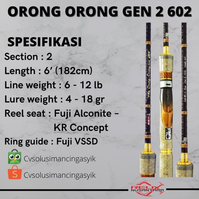 ✨Ori Relix Nusantara Joran Orong-Orong 602 Gen2 Limited