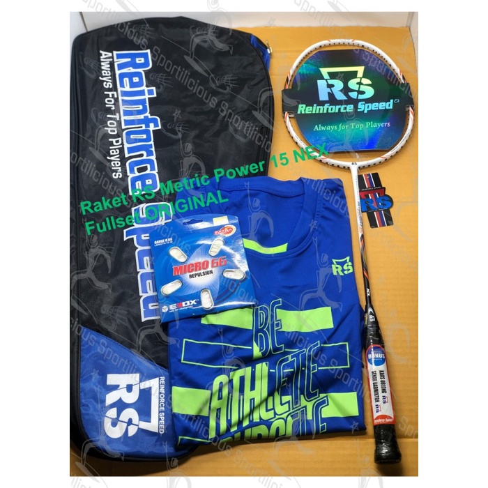 [New Ori] Raket Bulutangkis Rs Metric Power 15 Nex Fullset Original Terbatas