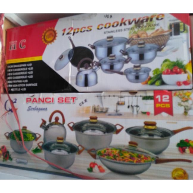 Panci Set 12 Pcs Merk Q2 And Hc