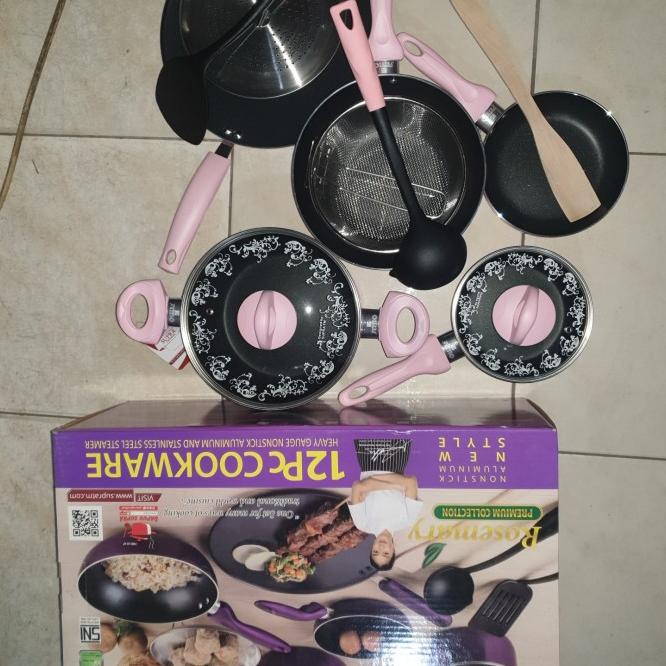 Panci Set Supra 12 Pcs Teflon. 12Pcs Cookware Set Supra Teflon