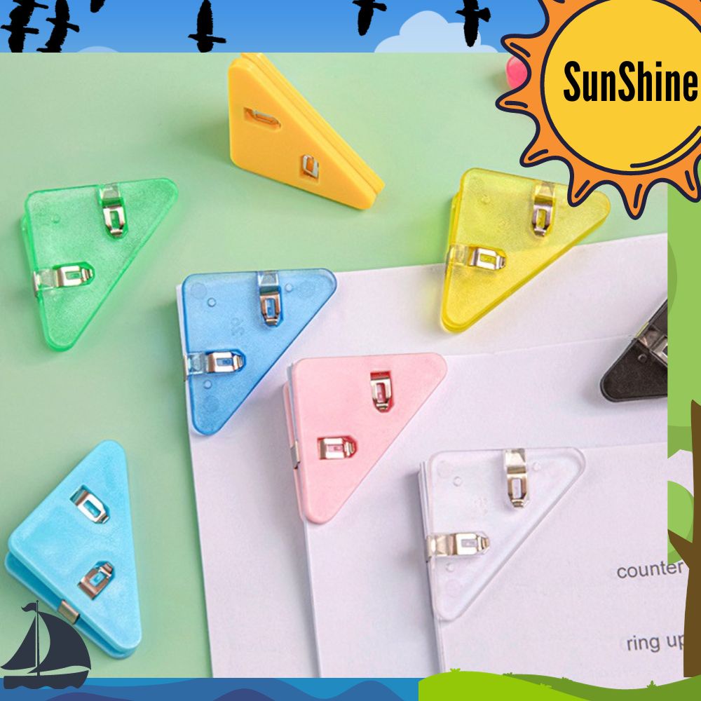 

✨Sunshine Fancy✨ 3 Pcs Klip Sudut Kertas Segitiga Warna Warni AT0107