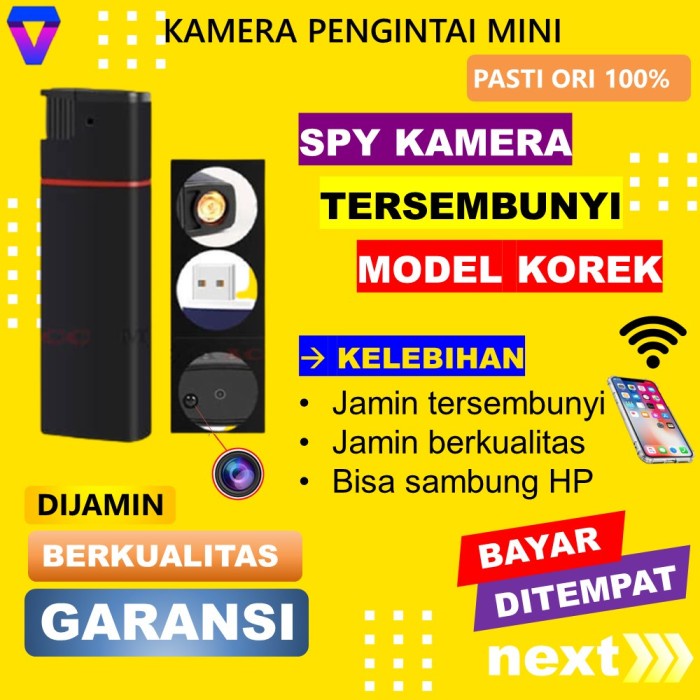 Terlaris Kamera Pengintai Kecil Cctv Mini Tersembunyi Tanpa Kabel Korek Api Spy