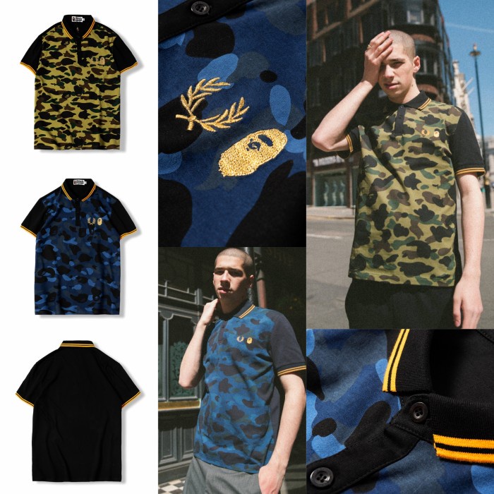 [New] Bape X Fred Perry Polo Shirt Bisa Sameday