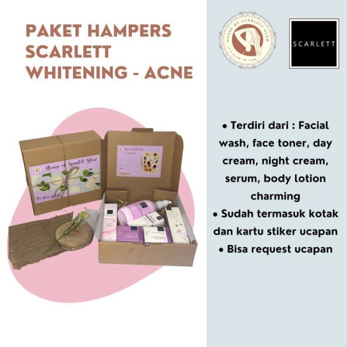[Original] Gift Set Skincare Scarlett Whitening - Acne Series Diskon