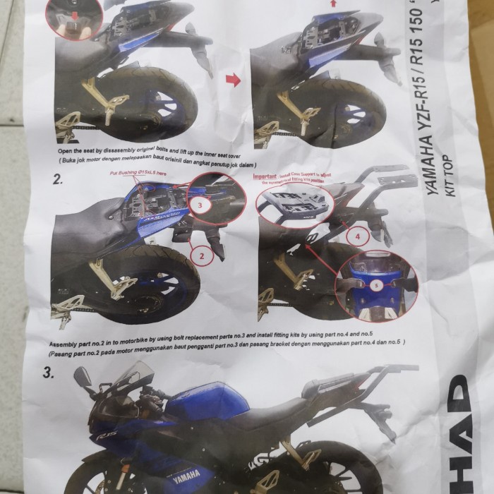 [New Ori] Breket Box R 15 V3 Merek Shad Original Terbatas