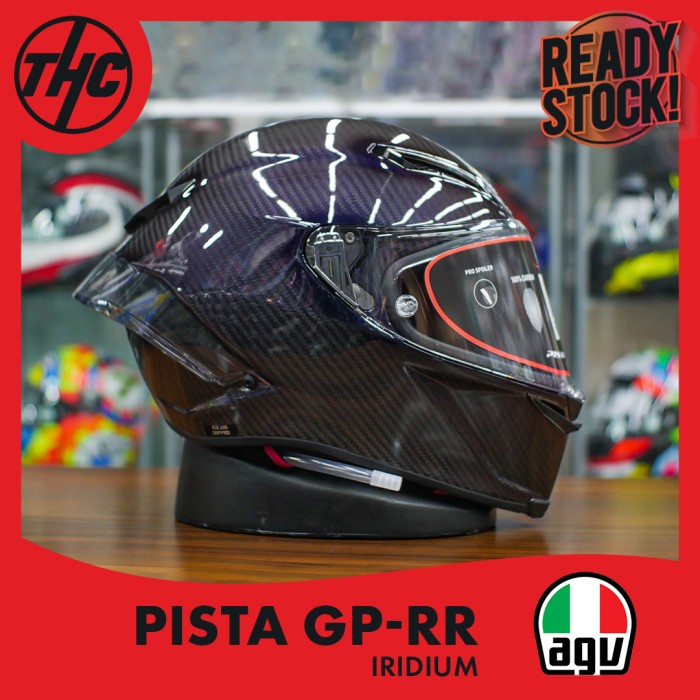 [New Ori] Agv Pista Gprr Iridium Full Face Helmet Original Helm Gp-Rr Bisa Gojek