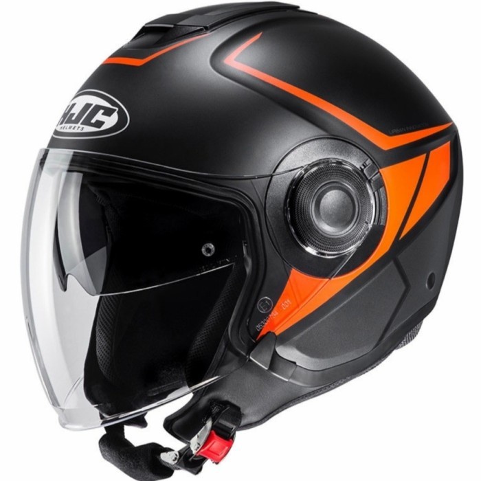[New Ori] Hjc I40 Camet Mc7Sf Orange  Helm Half Face  Hjc Ori Bisa Sameday