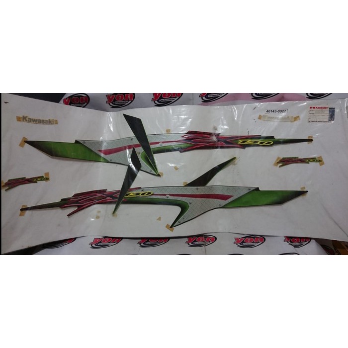 ✨New Ori Label Sticker Striping 40143-0927 Pattern Set Mark Green Zx'07 Zx130 Bisa Gojek