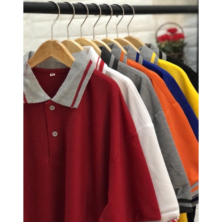 [☠1LG] kaos polos kerah Pendek Dewasa M,L,XL,XXL / T-shirt / Pakaian Pria / Kaos kerah / Polo Tshirt
