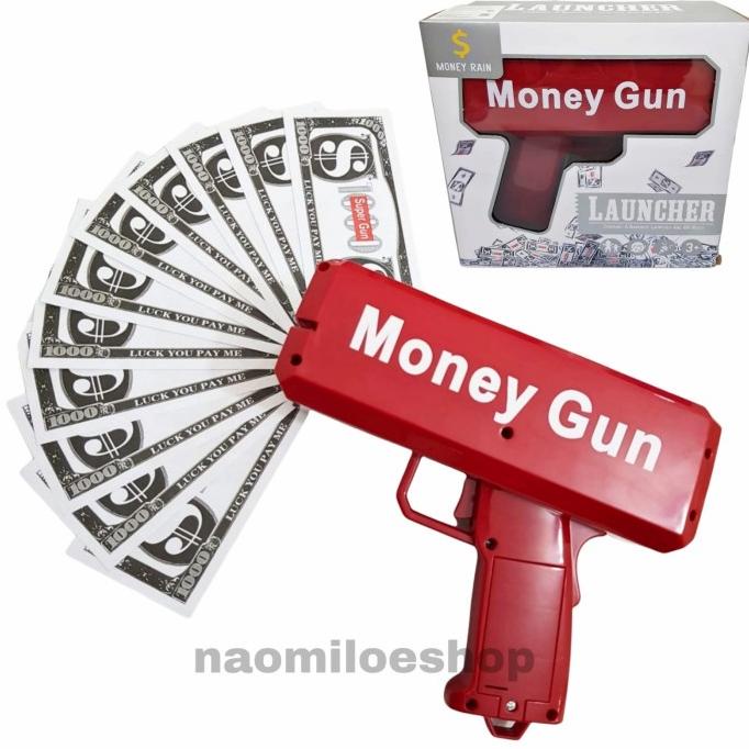 Mainan Money Gun Tembakan Uang - Pistol Uang Super Gun Mainan Anak